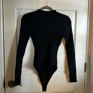 Black sweater bodysuit
